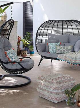 室外庭院沙休闲露WNX-鸟巢创意鸟巢发床户外花园天台院子双人家用