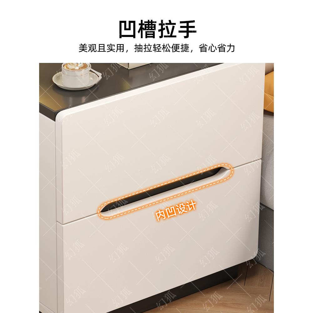 床头简约5现代家用卧室20MGS2年新柜柜款轻奢感床边柜收纳小柜子