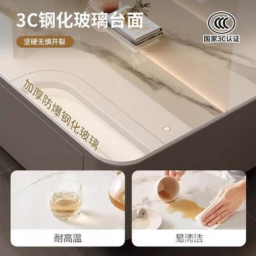 2025新茶几小户型家用代客厅落轻地现高档奢款茶桌茶ALAL几电视柜