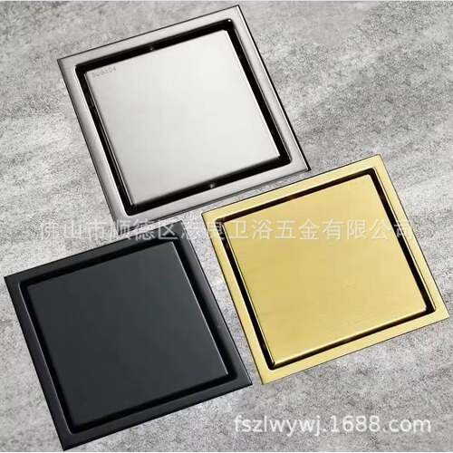 美式极6001英寸3简04US拉丝工淋浴艺排水管浴室浴缸隐形S防臭地漏