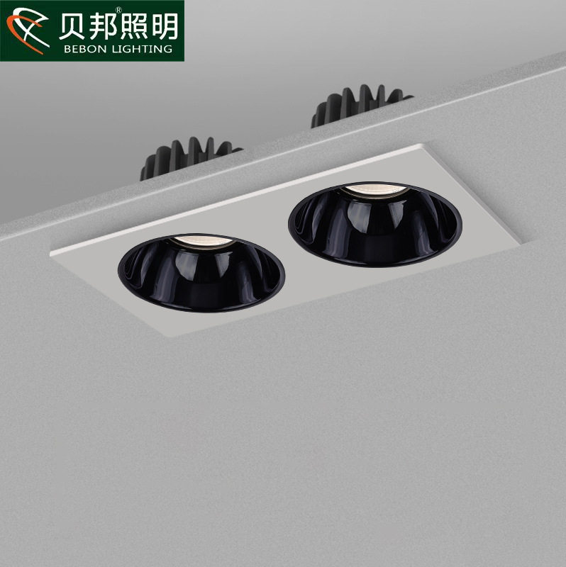 双头LED防眩嵌入式筒灯无主灯