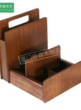 办公书架学文生件夹书实木隔板置物18架整理收纳简易桌小架上创意