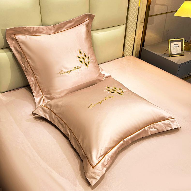 新款色冬季纯加厚生态长棉绒CEZ刺绣120轻S纯棉奢枕套一对装贸易