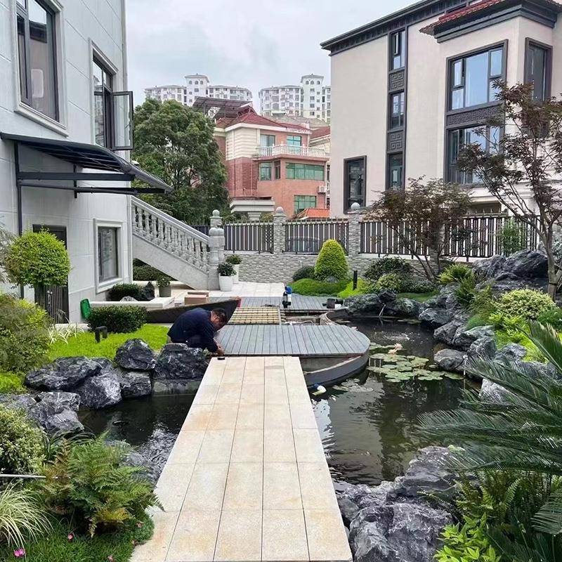 矿制黑山石庭院鱼池道假山作天山然原石河20199护坡园林点缀造景