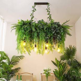吧台吊灯创长意餐厅装灯条大饰灯橱OIW桌窗阳光房庭院装饰植物垒