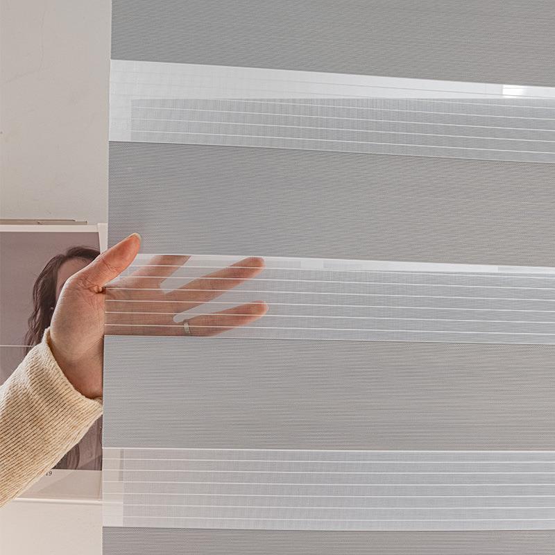 cy书房厕所厨办公场所成遮SOH叶光柔房纱帘上下拉品帘百窗纳米材