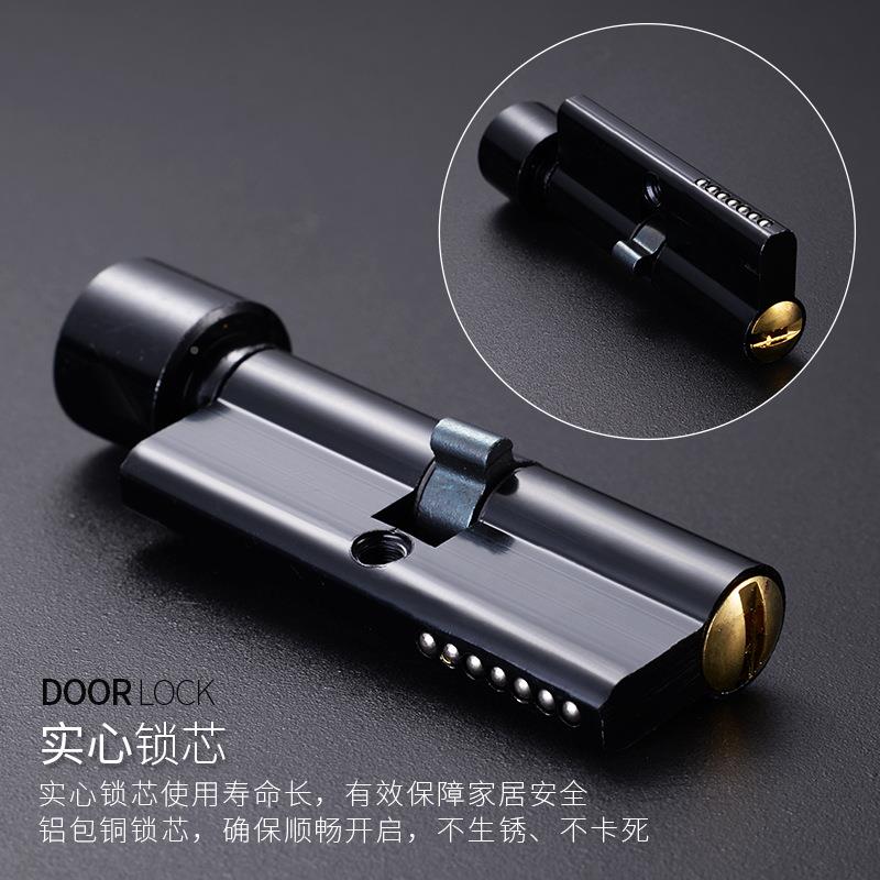 美式门锁室内XHJMS150黑色室实木门把手间家用通用型体锁简易卧房