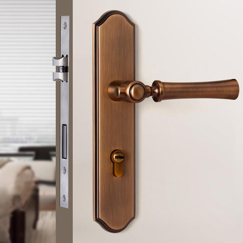 厂家直销法式复古简约门锁家型用室内用卧室吸静音门把TQD手通锁