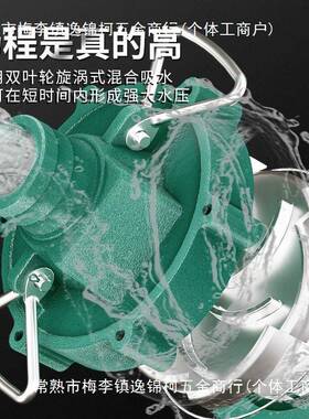潜水泵220扬V高8程高压水3泵农用53787灌溉家用单相0V1寸2寸深井