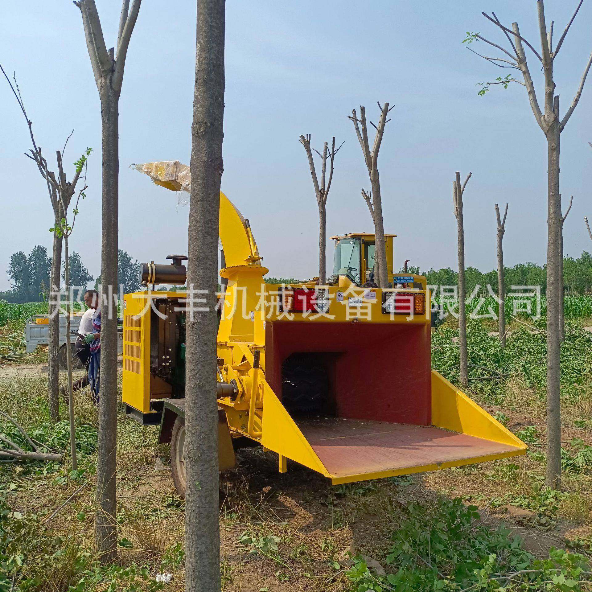 热销木材动树枝粉机碎果园藤条电动碎柴油碎枝移机秸秆竹YFX子木