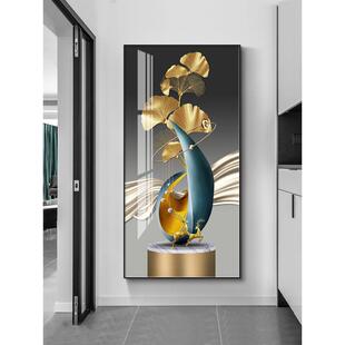 入门玄NRL关装饰画正对门廊过道壁画瓷现走代玄幻晶竖户版幺关挂