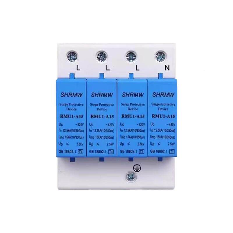 上海人民小一级s浪涌保护0器10/35uQWX防雷器T1试验雷器1防5KA电