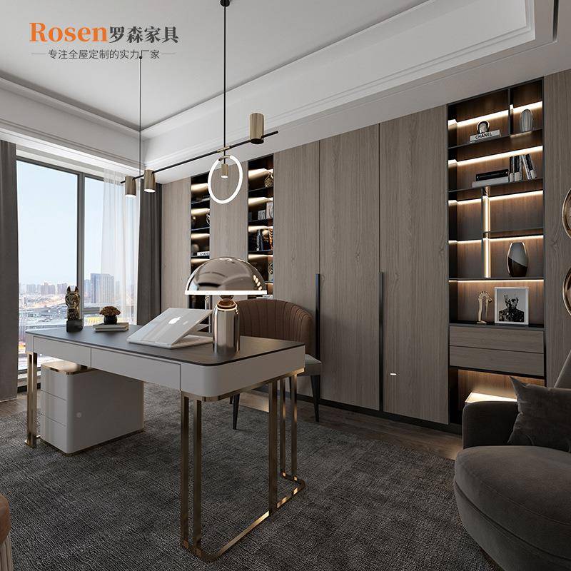 木制置书架展示柜木物架隔断置SGK物柜全实木做旧原落墙地满书柜