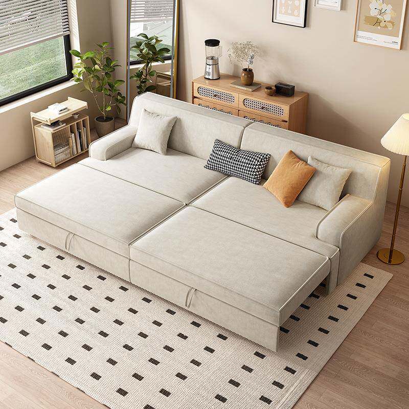 大马士床革沙发床多折叠两用功能小户型直排伸缩抽推拉可变网9972