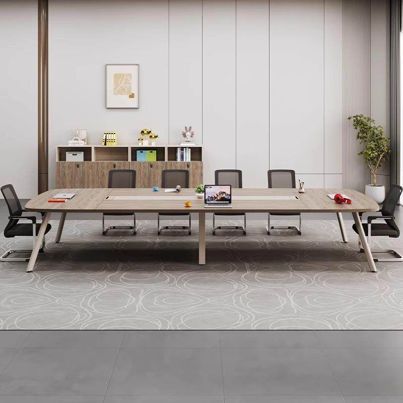 简约条现桌代洽谈子接椭圆待形大型长办公无品牌/室会议桌长桌椅