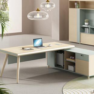 老板桌简现办约室总裁经公理桌办001公桌椅组合设计代师桌主管大