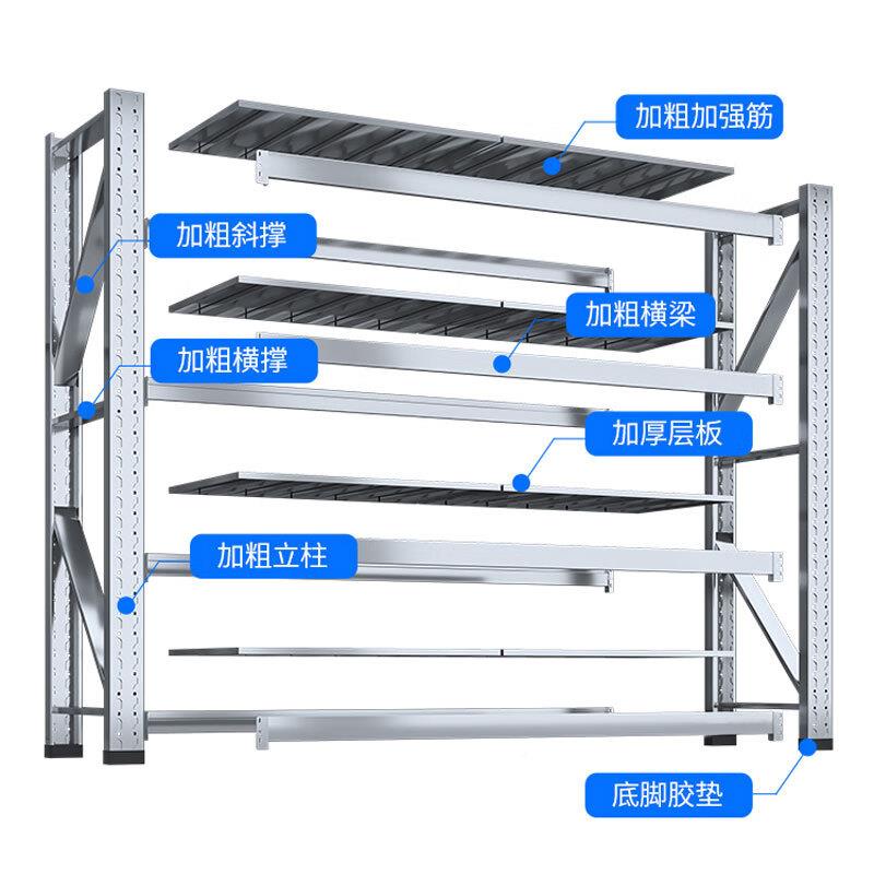30多4不锈钢储物架型仓库工业商用NOZ重置物架地下室冷库层节货调