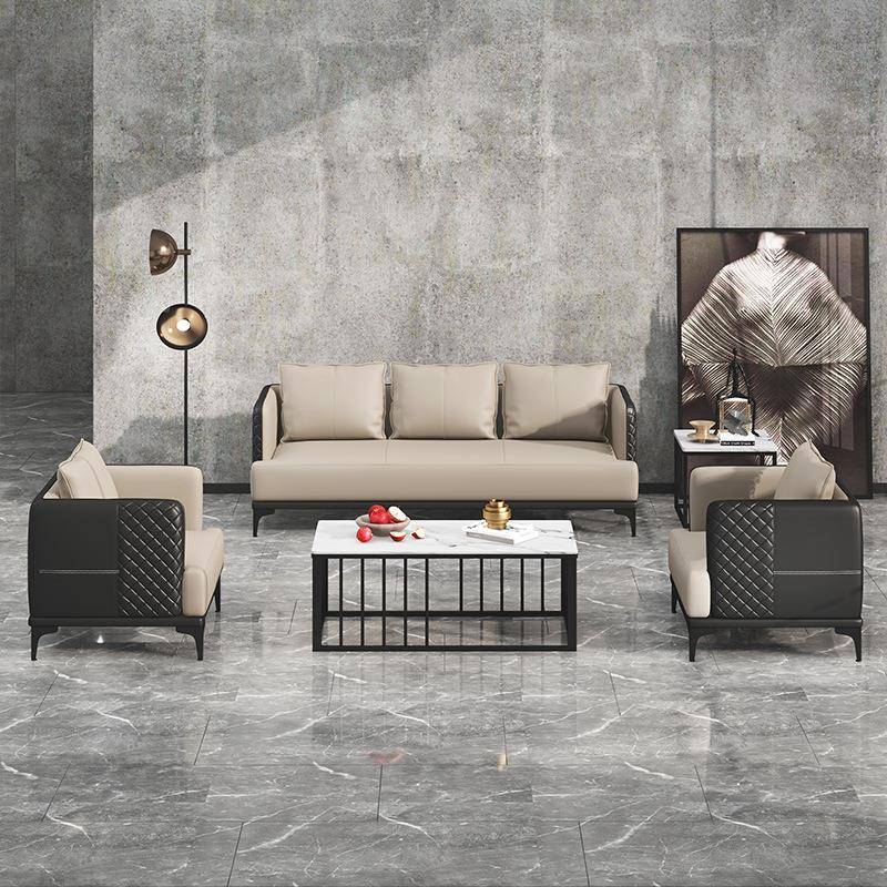 店办公室沙发茶几组套06875装接简约现代会客合商务待洽谈铺小型