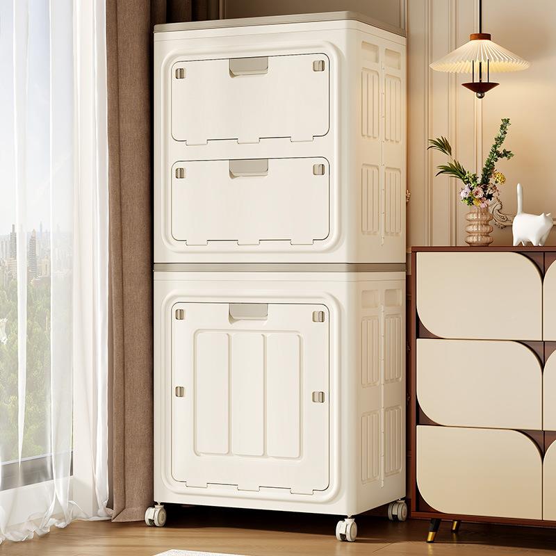 服收纳箱整理ly306667箱大容量折超大家物用翻盖带轮叠换季衣衣被