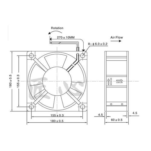MYOSA1806VCA3HO380电箱三相频器电柜耐YZQJ高0温散风扇18CM