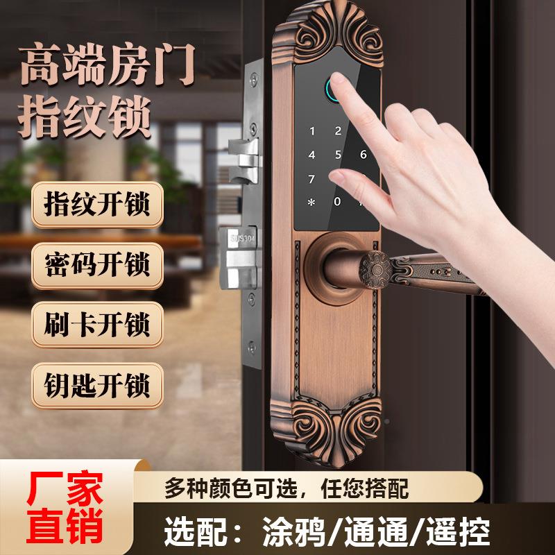 美式木门纹锁室内卧室子门房门电密Y-9907码锁公寓锁门智能锁指指