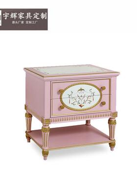 福溢家居FOOK色YIK欧式粉红色公主床卧孩室包软床双人床女无品牌/