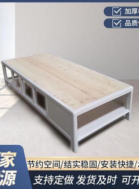 监狱床监舍床铁留所床具劳所拘监室床单层23041808钢制单教人床看