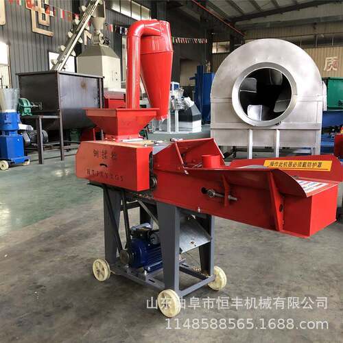 3粉.8吨铡草揉碎丝一体机干09湿两用小型家用养殖牛粉羊玉米秸秆