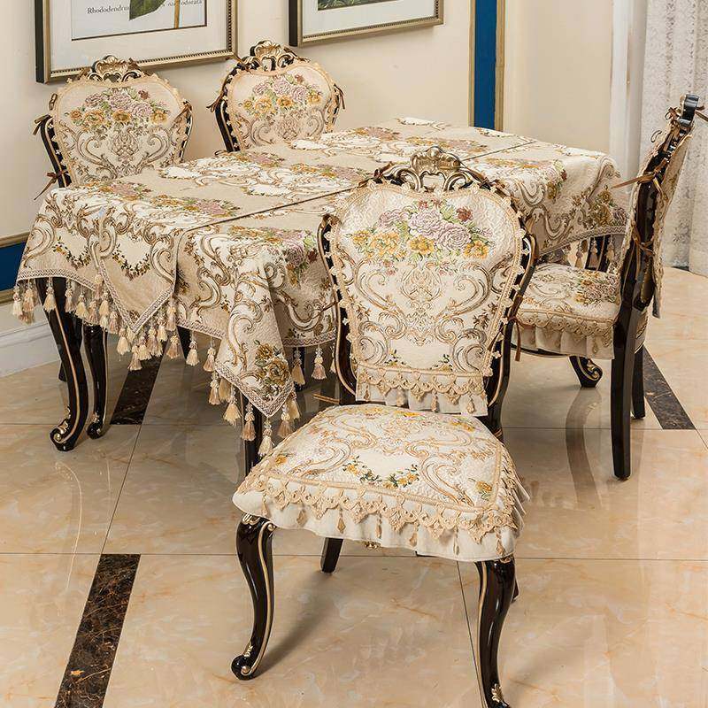 众之亿欧餐椅垫套装高档奢华式防滑季通用椅子垫椅圆子套形OYJ四