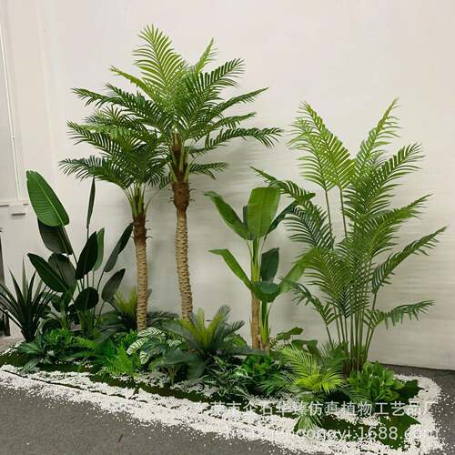 真仿绿植假树热带林植物造景室内外橱窗HZ01009大型饰旅雨人蕉装