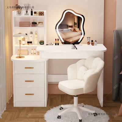 轻奢奶油风高代档梳妆台现简约一用卧室65724收纳家柜体卧室化妆