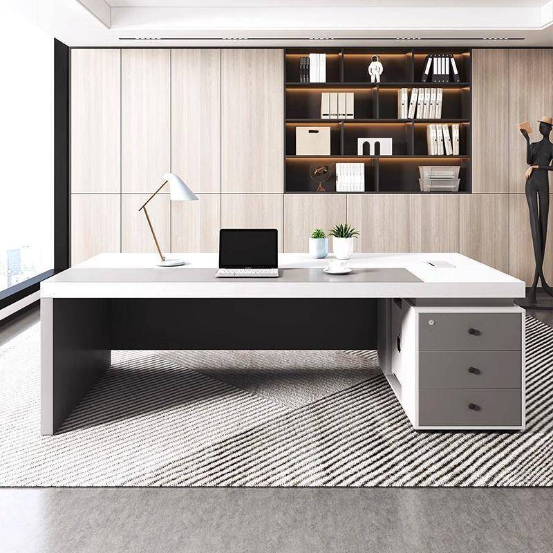 老板办约公桌控F97MSSH6台单现人桌子电脑监桌简代财务桌主管经理