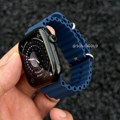 Solid环扣海洋硅胶运动适用苹果手表带S11AppleWatch789iwatch10