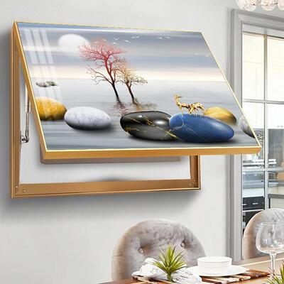 表箱装饰画2打02新款配电箱遮挡壁电画开关电闸HS-08080箱5电表盒