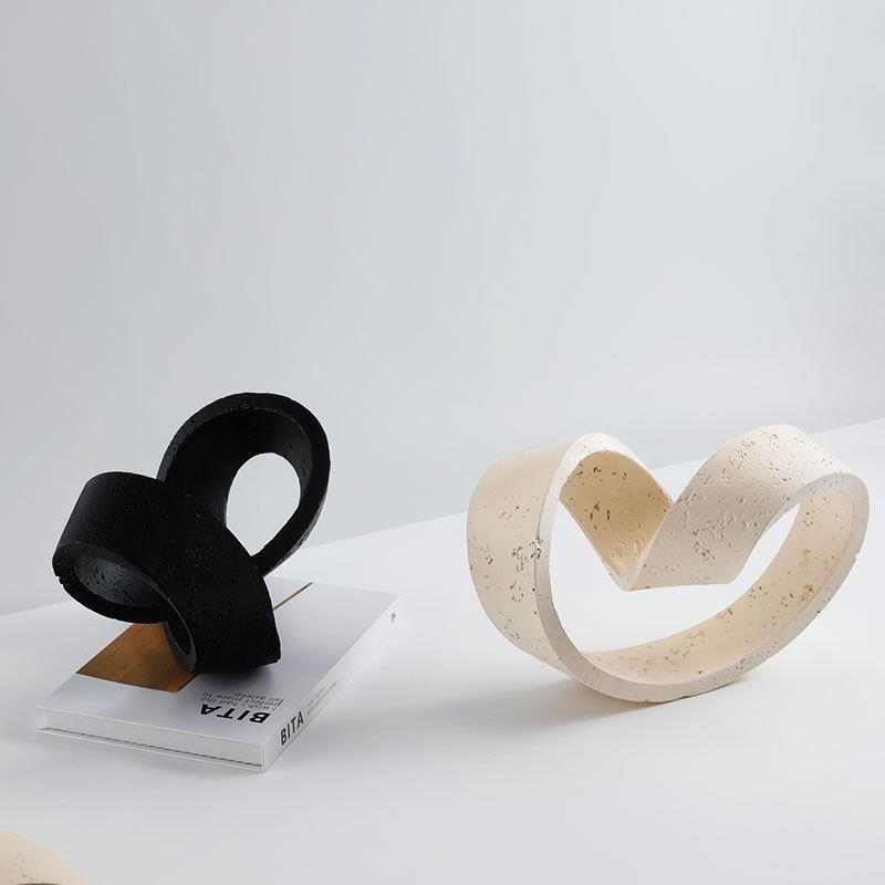 约现代何GD-H182仿洞石几环形摆简件创意抽象艺术样板间客厅电柜