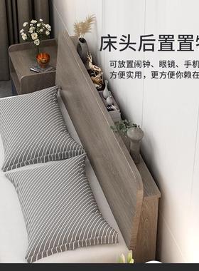 实1木床现代简约.5人米经济型ZG-65393出租房双人床主卧大床.8米