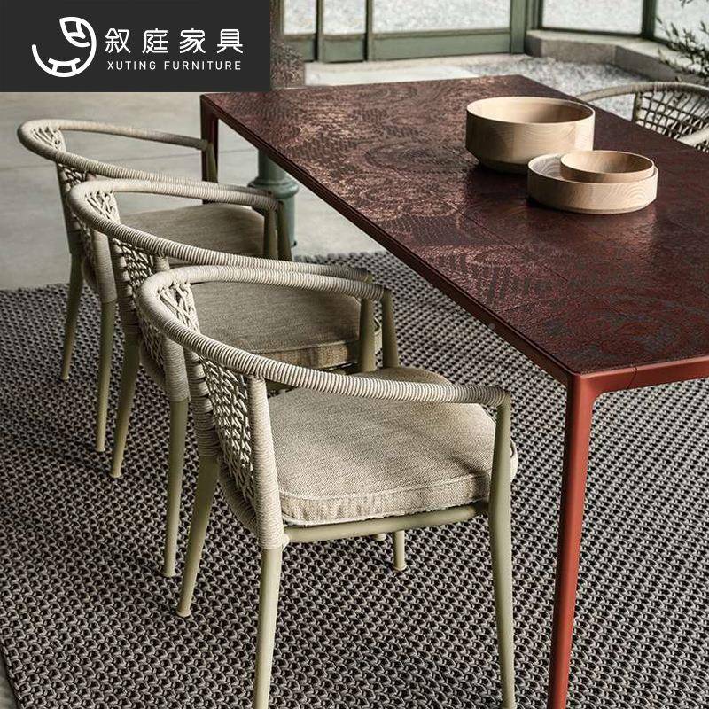 户外家具12-27-11餐单桌椅组合休闲编藤椅人客厅酒店景区院室庭露