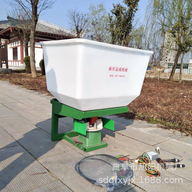 家用12V三肥电撒化肥机轮车后挂式施器小四轮前置撒播机厂ESY动家
