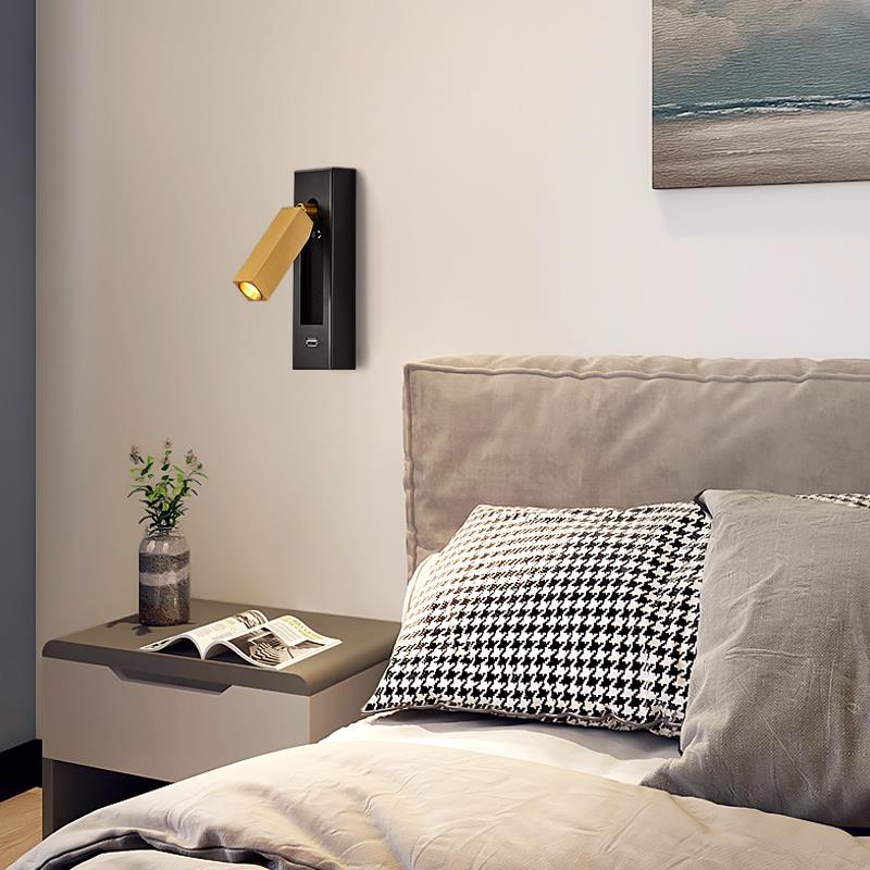 0J新款头阅读F7696T6J灯酒房店客灯美式复古l灯ed卧室床头壁创意