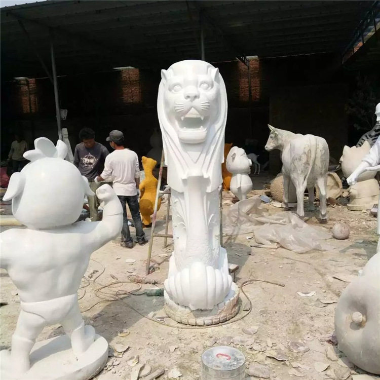 玻璃钢鱼尾狮新加坡标志性雕塑