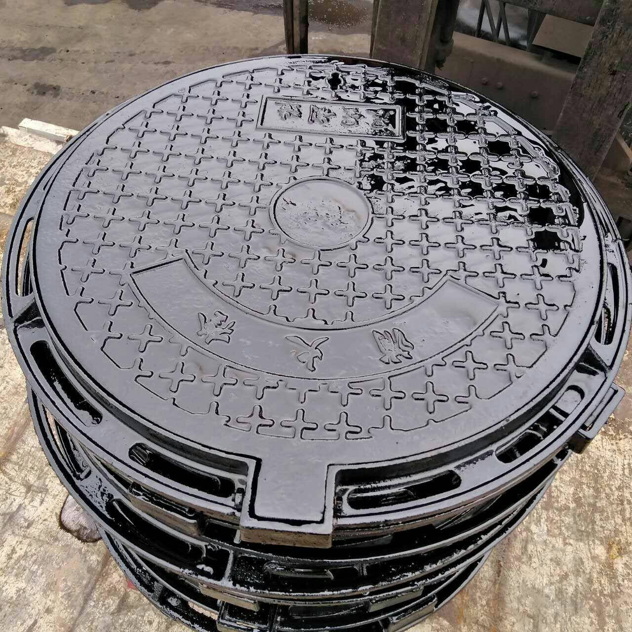 球墨铸ADS铁井盖700铸铁井重盖型检井井盖雨测污水五防盖