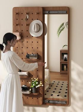 洞洞板全MUD镜式一体隐藏身穿衣镜家用卧室壁挂试衣镜镜造型墙玄