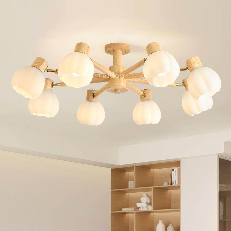 油原木风客吊灯餐奶厅复古中古厅卧室灯日式主法式玉兰花206护眼,家装灯饰光源,智能吊灯,淘宝优惠券,粉丝福利购,淘宝优惠卷