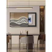 画现代简山约电表箱装 饰大气峰多媒体箱遮挡LRW画挂轻奢餐厅电箱