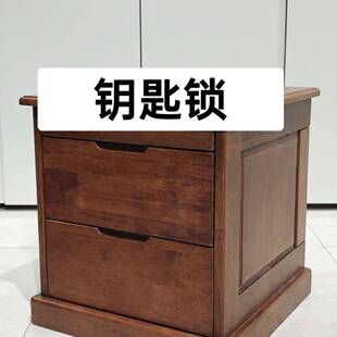 新款暗木中式现实代简约格头柜带床钥匙隐藏暗层抽QXV屉卧室保险
