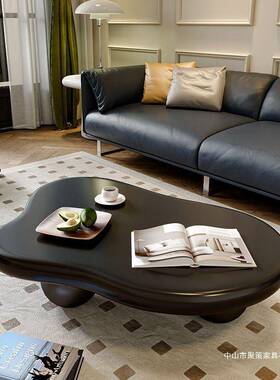 创极法式奢轻云朵茶几现代简意约简小户型不规则茶85980几桌设计