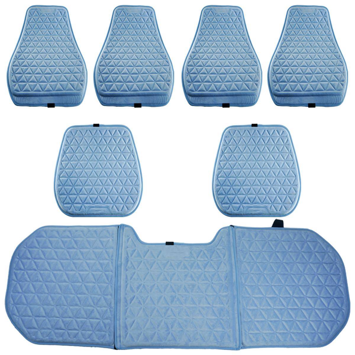 秋冬新款汽车垫秋冬款布GJF汽车坐垫九件套网红坐网格坐绒垫