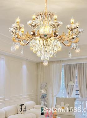 2025厅新奢华大气客厅主灯别14457墅卧室餐灯吊具欧式水晶吊款灯