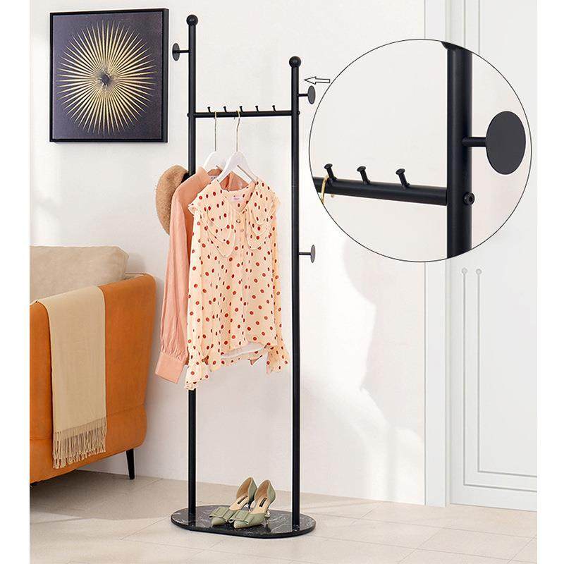 创挂衣架客落地卧意室轻帽奢家用厅衣AYA架网红简易大理石挂衣置