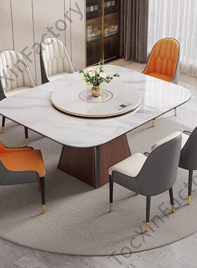 餐JGP1伸缩岩型板桌椅餐桌家用53578简木约小户现代转盘电磁炉实